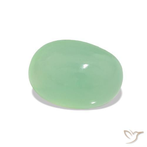 Crisoprasa verde natural de 2,37 ct, corte óvalo, translúcido