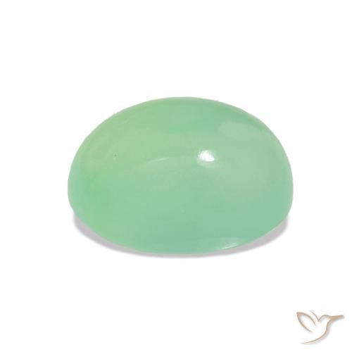 Crisoprasa verde natural de 2,37 ct, corte óvalo, translúcido