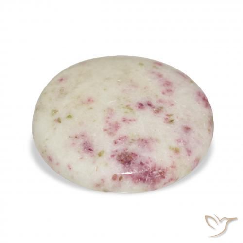Cinabrio Multicolor natural de 22.92 ct, Redondo, Opaco
