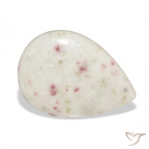 Cinabrio Multicolor natural de 21.92 ct, En forma de pera, Opaco
