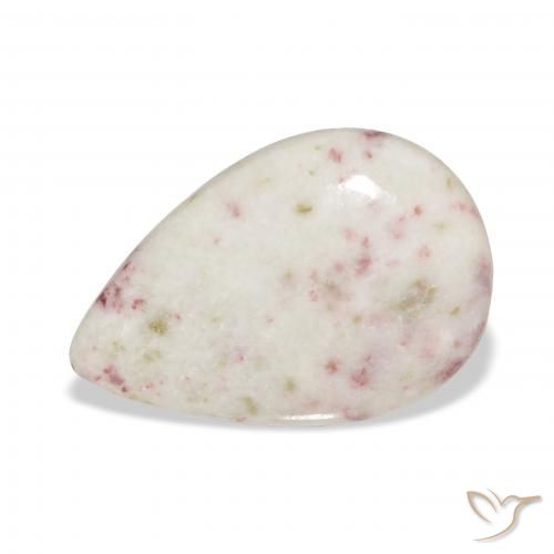 Cinabrio Multicolor natural de 18.11 ct, En forma de pera, Opaco