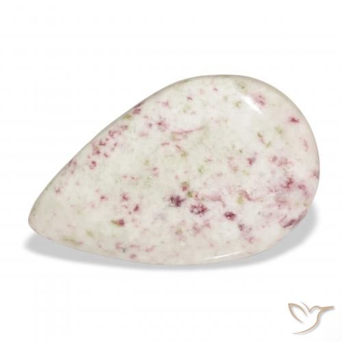 28.04ct Natural Multicolor Cinabrio, En forma de pera, Opaco