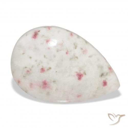 Cinabrio Multicolor natural de 15.67 ct, En forma de pera, Opaco