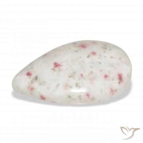 Cinabrio Multicolor natural de 15.67 ct, En forma de pera, Opaco
