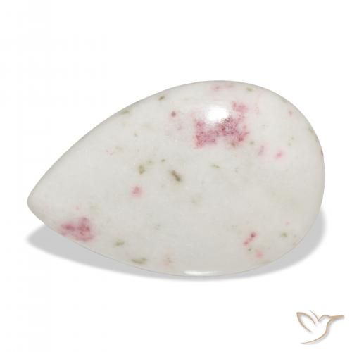 13.28ct Natural Multicolor Cinabrio, En forma de pera, Opaco