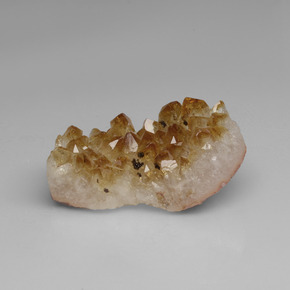Geoda de citrino amarillo natural de 57,68 ct, forma elegante, opaco