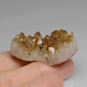 Geoda de citrino amarillo natural de 57,68 ct, forma elegante, opaco