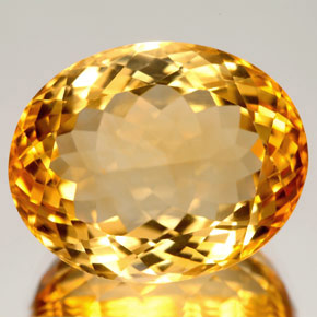 Citrino amarillo natural de 28,14 ct, corte óvalo, VVS