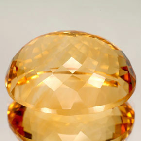 Citrino amarillo natural de 28,14 ct, corte óvalo, VVS