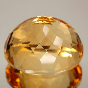 Citrino naranja natural de 27,06 ct, corte óvalo, VVS