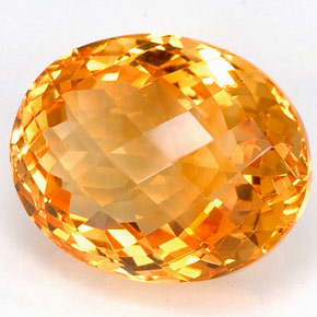 Citrino amarillo natural de 22,90 ct, corte óvalo, VVS