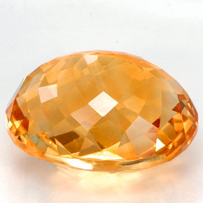 Citrino amarillo natural de 22,90 ct, corte óvalo, VVS
