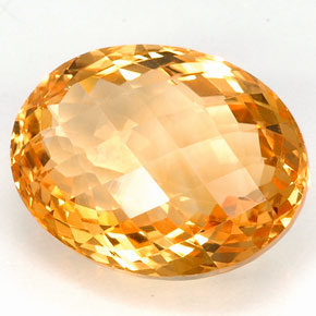 Citrino amarillo natural de 26,61 ct, corte óvalo, VVS