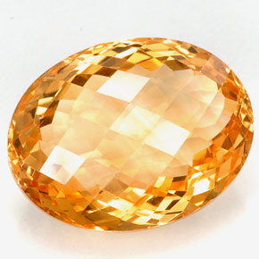 Citrino amarillo natural de 26,61 ct, corte óvalo, VVS