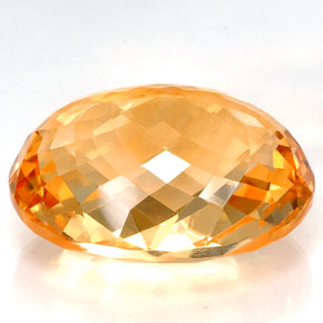 Citrino amarillo natural de 26,61 ct, corte óvalo, VVS