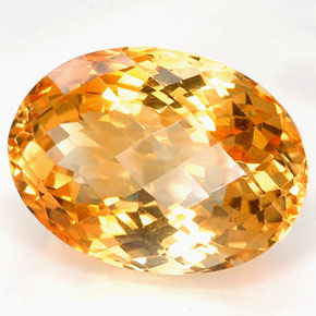 Citrino amarillo natural de 25,65 ct, corte óvalo, VVS