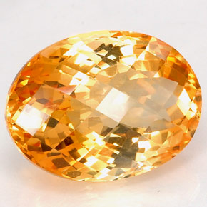 Citrino amarillo natural de 25,65 ct, corte óvalo, VVS