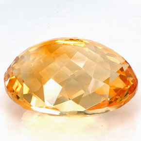 Citrino amarillo natural de 25,65 ct, corte óvalo, VVS