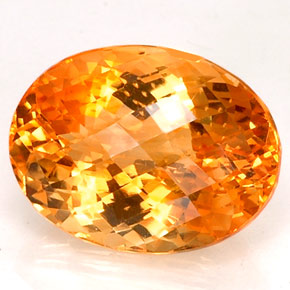 Citrino amarillo natural de 13,06 ct, corte óvalo, VVS