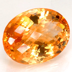 Citrino amarillo natural de 13,06 ct, corte óvalo, VVS