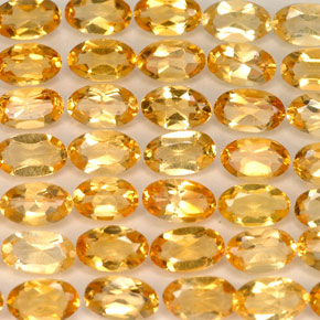 Gemas de citrino amarillo natural de  ct, corte óvalo, VVS-VS