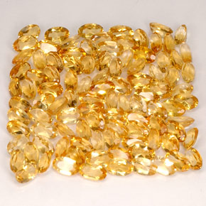 Gemas de citrino amarillo natural de  ct, corte óvalo, VVS-VS