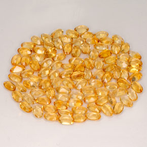 Gemas de citrino amarillo natural de  ct, corte óvalo, VVS-VS