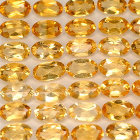 Gemas de citrino amarillo natural de  ct, corte óvalo, VVS