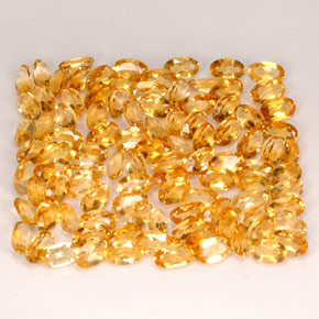 Gemas de citrino amarillo natural de  ct, corte óvalo, VVS
