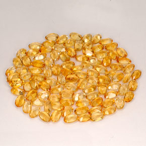 Gemas de citrino amarillo natural de  ct, corte óvalo, VVS