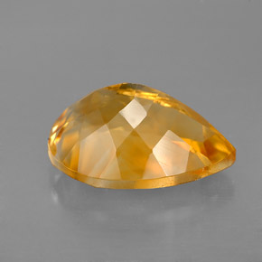 Citrino amarillo natural de 5,19 ct, en forma de pera, VVS