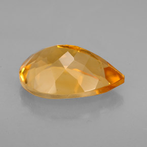 Citrino amarillo natural de 4,84 ct, en forma de pera, VVS-VS