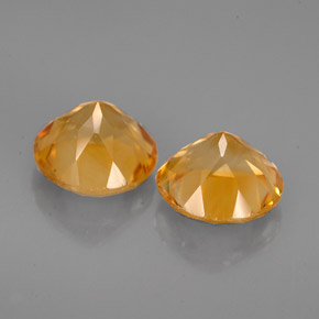 Gemas de citrino amarillo natural de  ct, corte redondo, VVS-VS