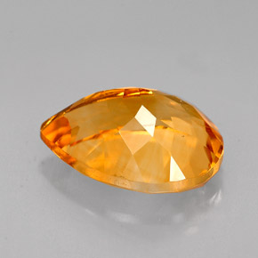 Citrino amarillo natural de 5,08 ct, en forma de pera, VVS