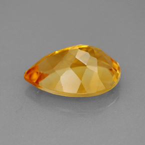 Citrino amarillo natural de 4,91 ct, en forma de pera, VVS-VS