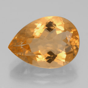 Citrino amarillo natural de 4,63 ct, en forma de pera, VVS-VS