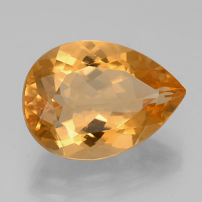 Citrino amarillo natural de 4,63 ct, en forma de pera, VVS-VS