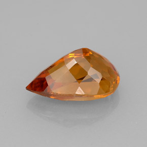 Citrino naranja natural de 3,28 ct, en forma de pera, VS
