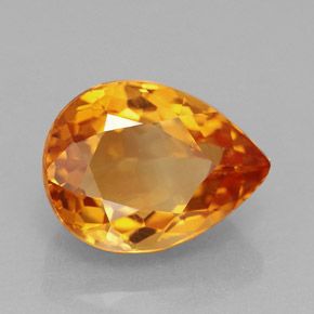 Citrino naranja natural de 3,25 ct, en forma de pera, VVS