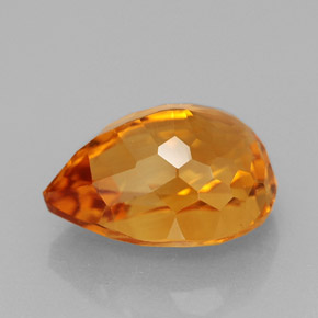 Citrino naranja natural de 3,25 ct, en forma de pera, VVS