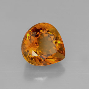 Citrino naranja natural de 3,16 ct, en forma de pera, VVS
