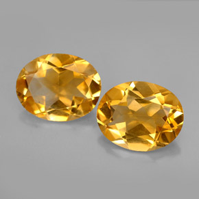 Gemas de citrino amarillo natural de  ct, corte óvalo, VVS