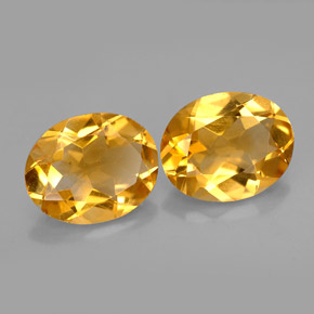 Gemas de citrino amarillo natural de  ct, corte óvalo, VVS