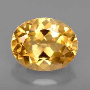 Citrino amarillo natural de 2,66 ct, corte óvalo, VVS