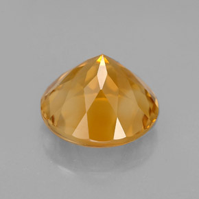 Citrino amarillo natural de 2,38 ct, corte redondo, VVS-VS