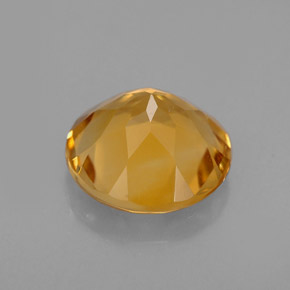 Citrino amarillo natural de 2,16 ct, corte redondo, VVS-VS