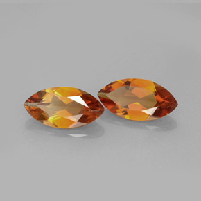 Gemas de citrino naranja natural de  ct, marquesa, VS