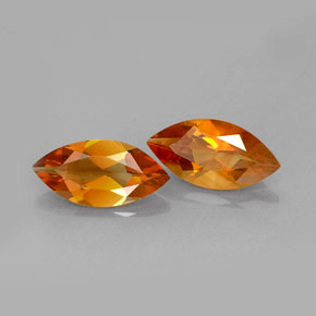 Gemas de citrino naranja natural de  ct, marquesa, VS