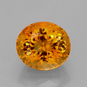 Citrino naranja natural de 1,33 ct, corte óvalo, VVS-VS