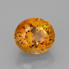 Citrino naranja natural de 1,33 ct, corte óvalo, VVS-VS